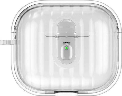 Airpods 4 Kılıf Kenarları Renkli Şeffaf Dilimli Silikon Zore Airbag 40 Kılıf