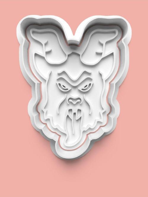 Krampus Figürü Kurabiye Kalıbı Ve Şeker Hamuru Kalıbı