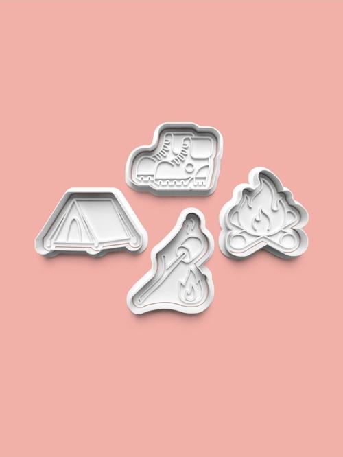 Kamp Kurabiye Kalıbı Ve Şeker Hamuru Kalıbı 4'Lü Set