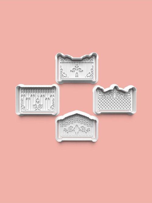 Çitler Kurabiye Kalıbı Ve Şeker Hamuru Kalıbı 4'Lü Set