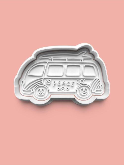 Seyahat Teması Minibüs Figürü Kurabiye Kalıbı Ve Şeker Hamuru Kalıbı