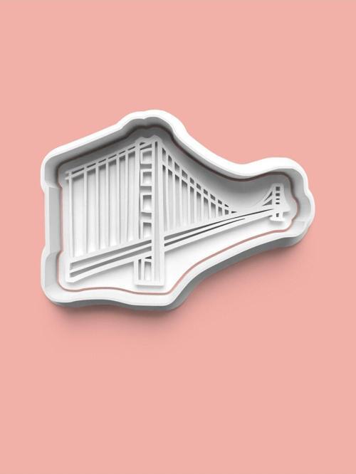 Golden Gate Köprüsü Kurabiye Kalıbı Ve Şeker Hamuru Kalıbı