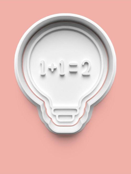 1+1=2 Matematik Temalı Kurabiye Kalıbı Ve Şeker Hamuru Kalıbı