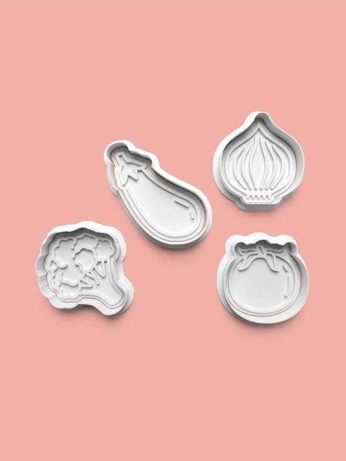 Sebze Figürü Kurabiye Kalıbı Ve Şeker Hamuru Kalıbı 4'Lü Set