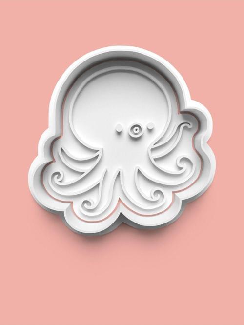 Ahtapot Figürü Kurabiye Kalıbı Ve Şeker Hamuru Kalıbı