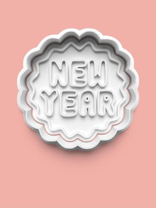 New Year Kurabiye Kalıbı Ve Şeker Hamuru Kalıbı