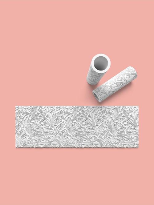 Hamur Seramik Polimer Kil Desen Verici Rulo Silindir 10 Cm Uzunluk 0642-2