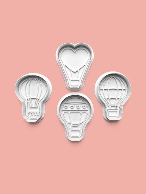 Sıcak Hava Balonu Kurabiye Kalıbı Ve Şeker Hamuru Kalıbı 4'Lü Set