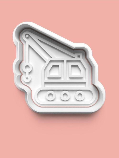 İnşaat Şantiye Aracı Vinç Kurabiye Kalıbı Ve Şeker Hamuru Kalıbı