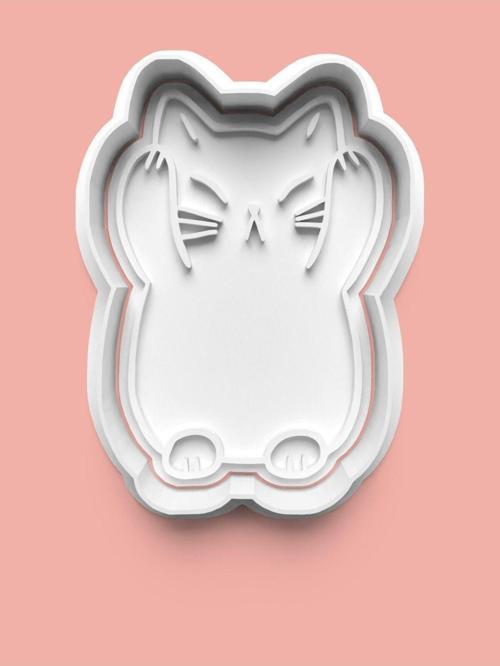 Sevimli Kedicik Kurabiye Kalıbı Ve Şeker Hamuru Kalıbı