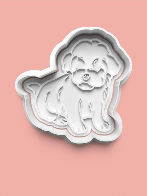 Bichon Frise Köpek Figürü Kurabiye Kalıbı Ve Şeker Hamuru Kalıbı