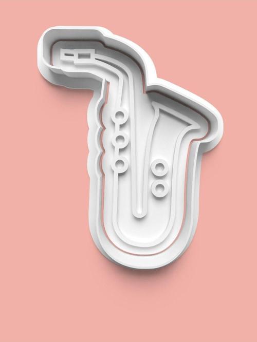 Saksafon Figürü Kurabiye Kalıbı Ve Şeker Hamuru Kalıbı