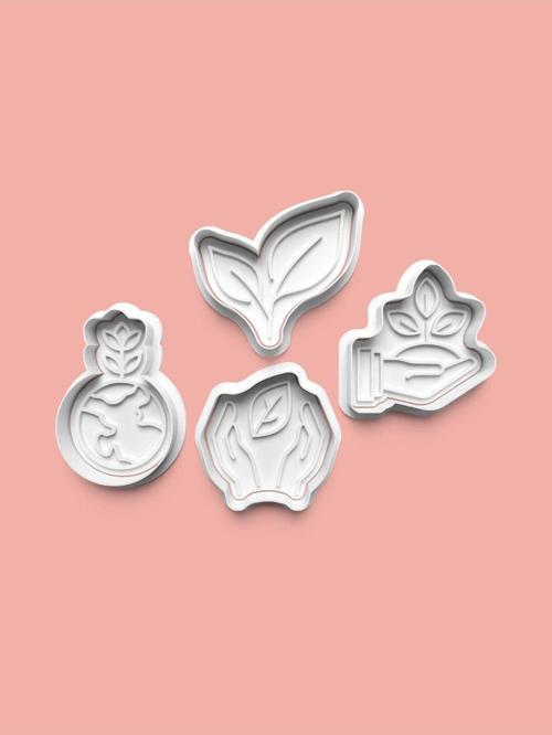 Doğa Kurabiye Kalıbı Ve Şeker Hamuru Kalıbı 4'Lü Set