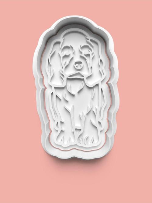 Cocker Spaniel Köpek Figürü Kurabiye Kalıbı Ve Şeker Hamuru Kalıbı