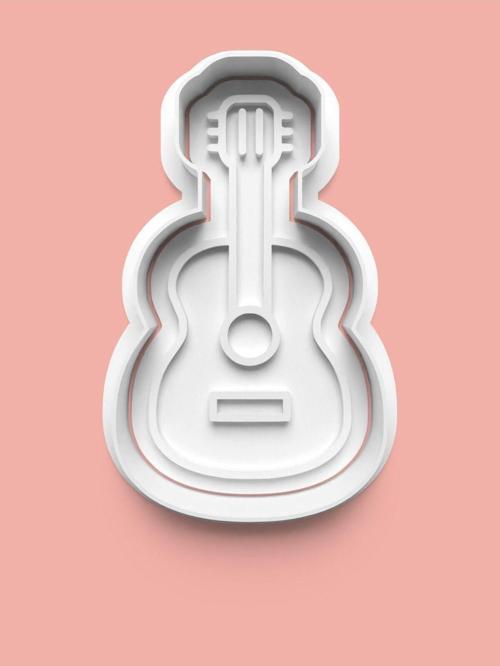 Gitar Figürü Kurabiye Kalıbı Ve Şeker Hamuru Kalıbı