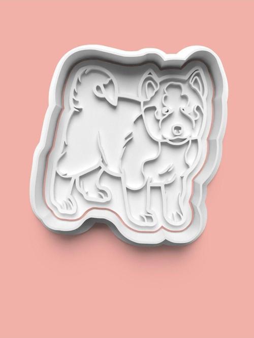 Husky Köpek Figürü Kurabiye Kalıbı Ve Şeker Hamuru Kalıbı