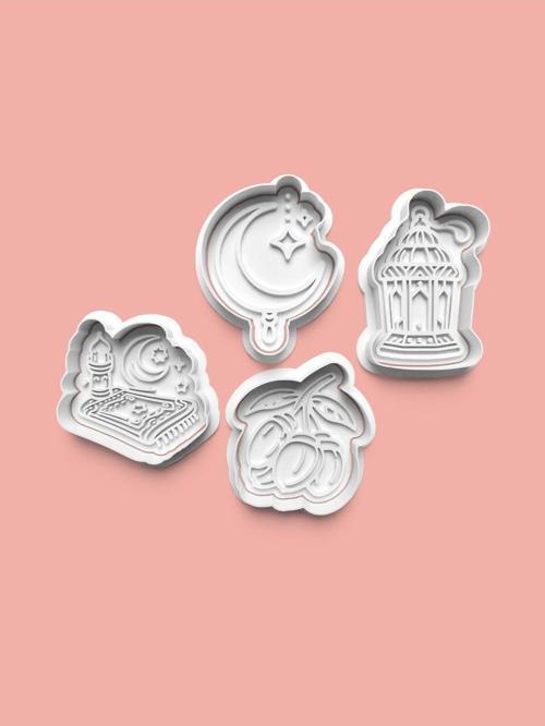 Ramazan Seti Kurabiye Kalıbı Ve Şeker Hamuru Kalıbı 4'Lü Set