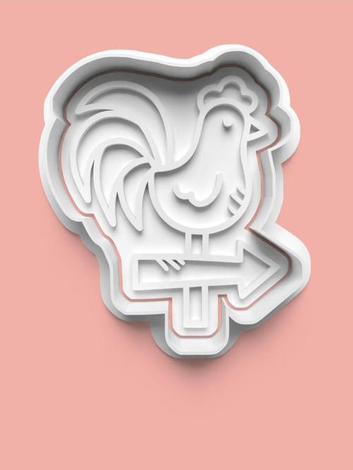 Horoz Figürü Kurabiye Kalıbı Ve Şeker Hamuru Kalıbı