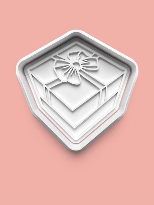 Hediye Kutusu Figürü Kurabiye Kalıbı Ve Şeker Hamuru Kalıbı