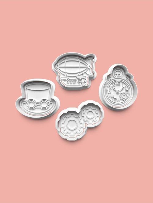 Zaman Kurabiye Kalıbı Ve Şeker Hamuru Kalıbı 4'Lü Set