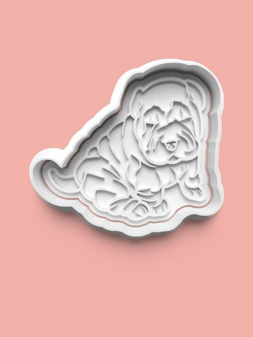 Shar Pei Köpek Figürü Kurabiye Kalıbı Ve Şeker Hamuru Kalıbı