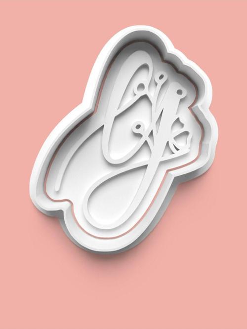 Çiçek Desenli Y Harfi Kurabiye Kalıbı Ve Şeker Hamuru Kalıbı