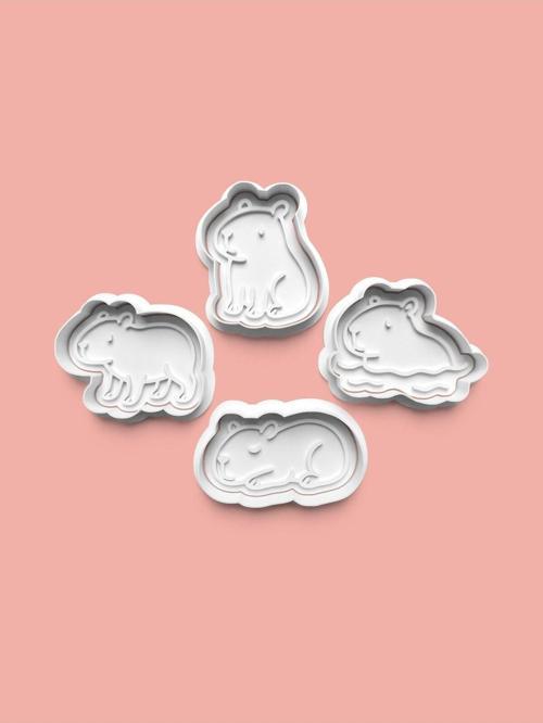 Capibara Kurabiye Kalıbı Ve Şeker Hamuru Kalıbı 4'Lü Set