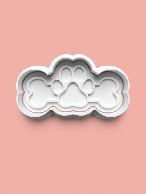 Köpek Ve Kemik Kurabiye Kalıbı Ve Şeker Hamuru Kalıbı