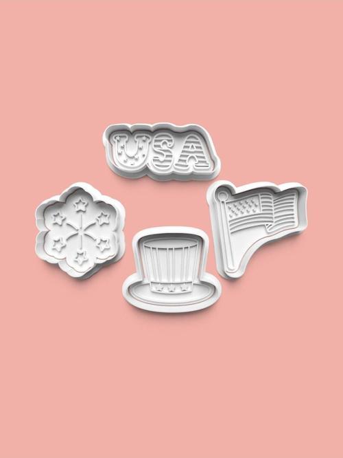 Amerika Kurabiye Kalıbı Ve Şeker Hamuru Kalıbı 4'Lü Set