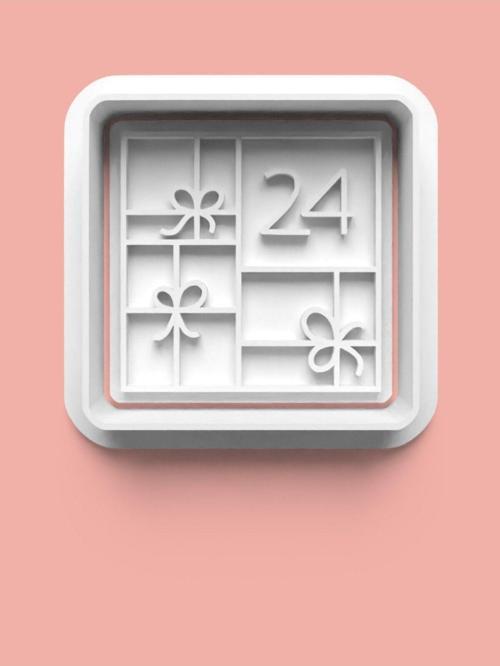 Kareli 24 Numara Figürü Kurabiye Kalıbı Ve Şeker Hamuru Kalıbı - Yirmi Dört Rakamı