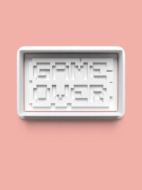 Game Over Oyun Sloganı Kurabiye Kalıbı Ve Şeker Hamuru Kalıbı