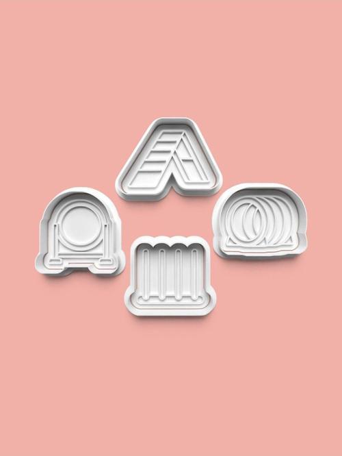 Köpek Aktivite Kurabiye Kalıbı Ve Şeker Hamuru Kalıbı 4'Lü Set