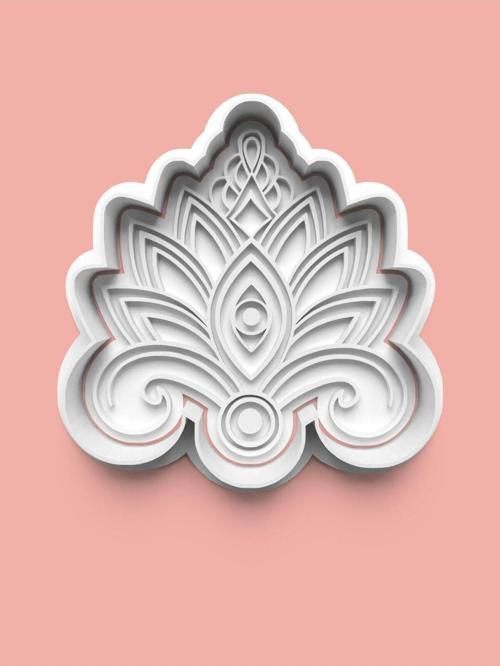 Lotus Mandala Kurabiye Kalıbı Ve Şeker Hamuru Kalıbı