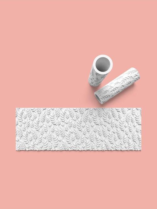 Hamur Seramik Polimer Kil Desen Verici Rulo Silindir 10 Cm Uzunluk 0642-8