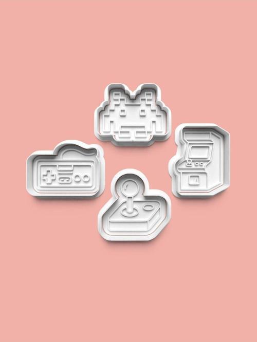 Atari Kurabiye Kalıbı Ve Şeker Hamuru Kalıbı 4'Lü Set