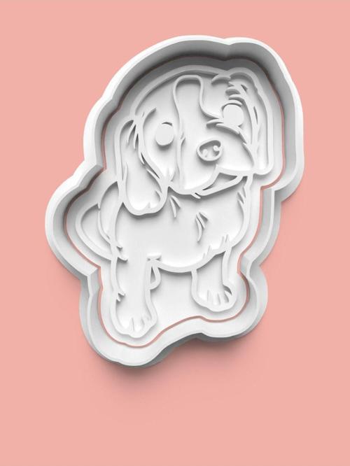 Cavalier King Charles Spaniel Köpek Figürü Kurabiye Kalıbı Ve Şeker Hamuru Kalıbı