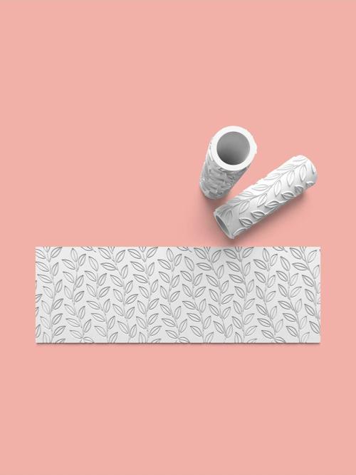 Hamur Seramik Polimer Kil Desen Verici Rulo Silindir 10 Cm Uzunluk 0857-7