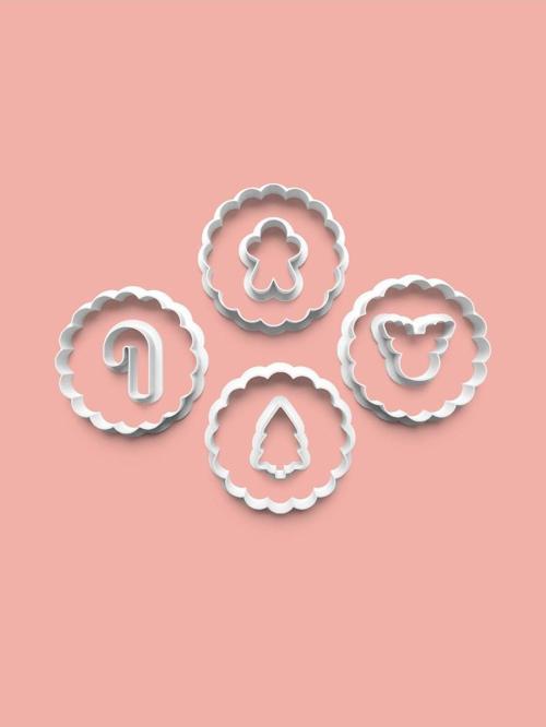 Yıllbaşı Hamur Kesici Kurabiye Kalıbı Ve Şeker Hamuru Kalıbı Set