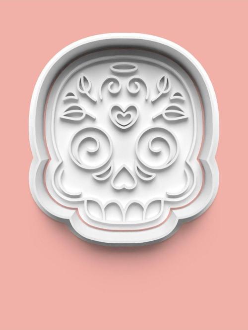 İskelet Yüz Kurabiye Kalıbı Ve Şeker Hamuru Kalıbı