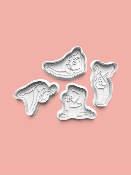 Jimnastik Kurabiye Kalıbı Ve Şeker Hamuru Kalıbı 4'Lü Set