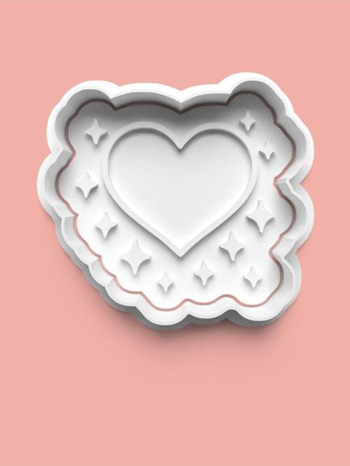 Kalp Temalı Kurabiye Kalıbı Ve Şeker Hamuru Kalıbı