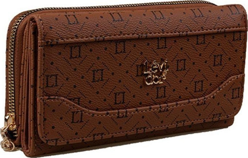 Levidor Taba Geniş Boy Kadın Monogram Cüzdan
