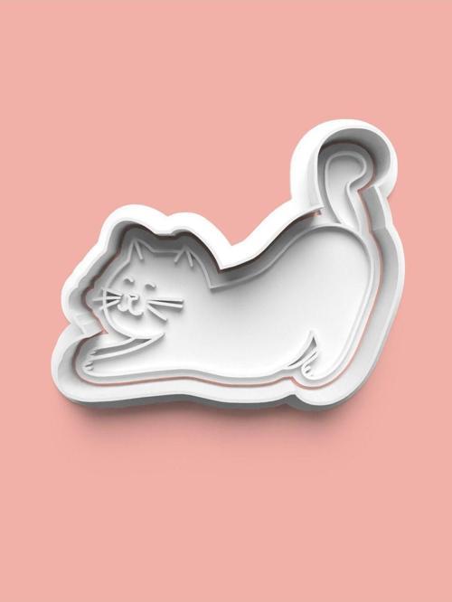 Spor Yapan Kedi Kurabiye Kalıbı Ve Şeker Hamuru Kalıbı