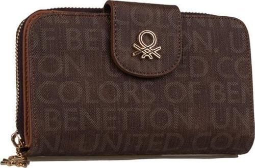 Kahverengi Monogram Eskitme Geniş Kadın Cüzdan BNT 1301