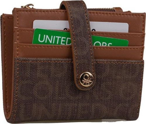Kahverengi Monogram Eskitme Kadın Küçük Kartlık BNT 1309