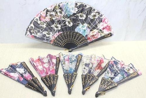 Plastik Çiçek Desenli Yelpaze Alk3571