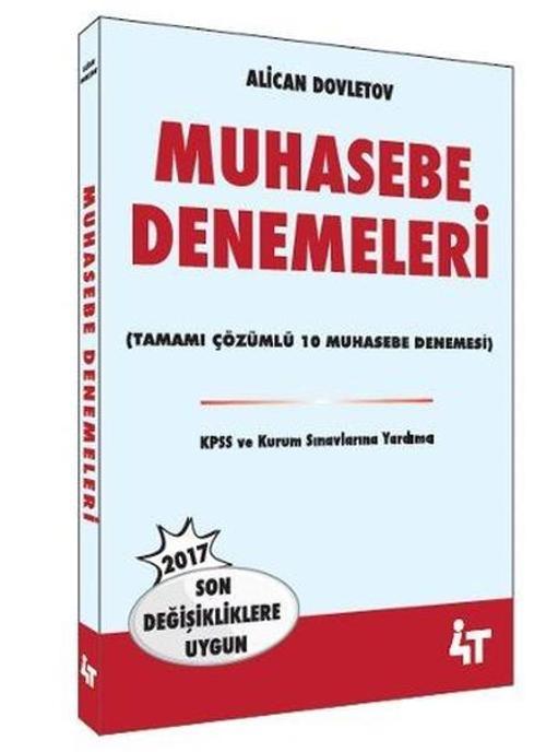 4T  Yayınları Muhasebe Denemeleri