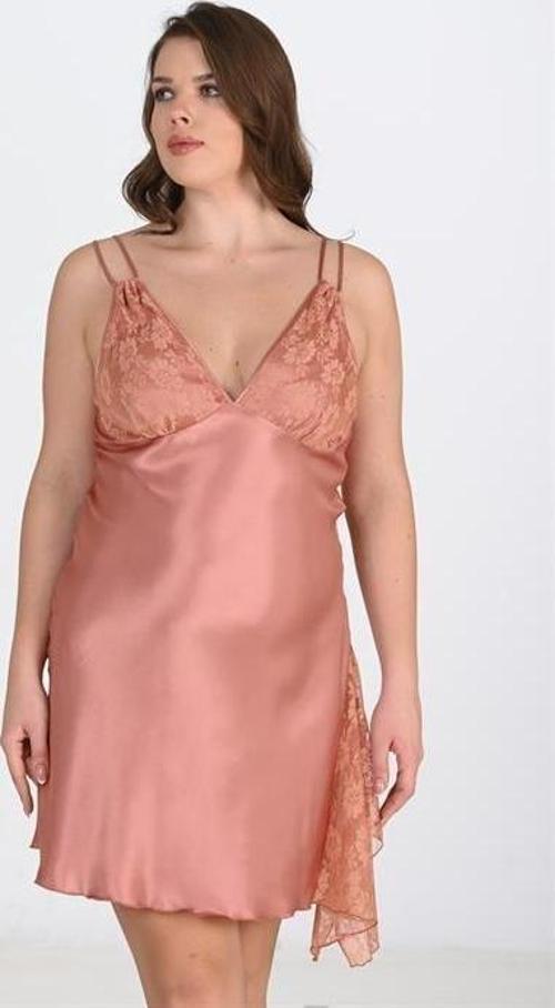 Arias Closet Büyük Beden Bakır Gecelik  2109 OZN-22666