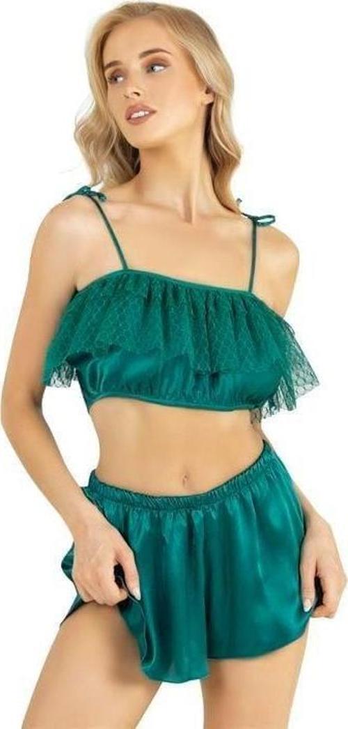 Arias Closet Zümrüt Saten Şort Takımı 9206 OZN-22536