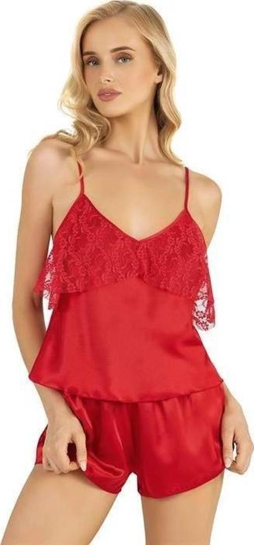 Arias Closet Kırmızı Saten Şort Takımı 9214 OZN-22581